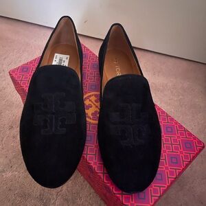 Tory Burch Women’s Black Suede Loafers